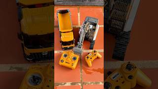 Remote Control RC Excavator and Dumper Truck Hulna Testing excavator jcb rctruck shorts [upl. by Nireil]