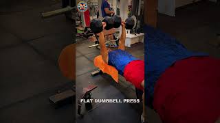 flat dumbbell press gym motivation gymshorts gymworkout [upl. by Nezam]