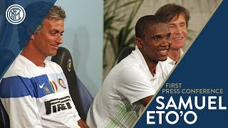 Samuel Eto’o joins Inter  The press conference from his presentation [upl. by Ecinaj198]