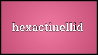 Hexactinellid Meaning [upl. by Sosanna894]