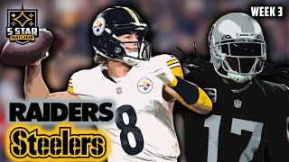 Kenny Pickett Bounces Back Steelers vs Raiders Week 3 Highlights  5 Star Matchup [upl. by Payne]