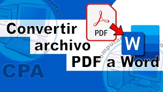 Convertir archivo PDF a Word [upl. by Gassman748]