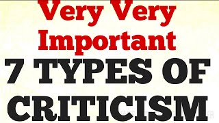 7 Types of Literary Criticism [upl. by Bannasch943]