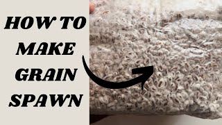 How to grow mushrooms at home making grain spawn easy method [upl. by Trahurn111]