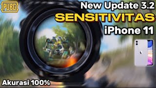 UPDATE 32 🔥 SENSITIVITAS TERBAIK IPHONE 11 DI 2024  SENSI AKURASI 100  SENSI PUBG MOBILE TERBAIK [upl. by Evangelia4]