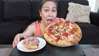 PIZZA amp DONUT MUKBANG  EATING SHOW [upl. by Yaakov64]