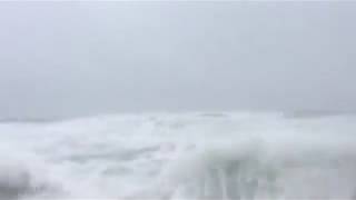 March Noreaster Storm batters coast in Marshfield during high tide [upl. by Sirob]