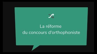 Concours Orthophoniste  La réforme 2019 en 1min ✅ [upl. by Gromme]