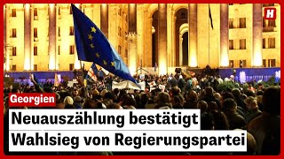 Georgien Neuauszählung bestätigt Wahlsieg von Regierungspartei [upl. by Marigolda913]