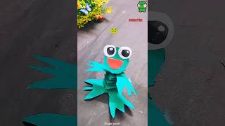 Easy kids frog paper craft🐸✨😨shorts trending viralvideo funny story art diy kids craft yt [upl. by Blasien]