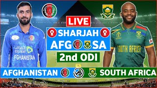 Afghanistan vs South Africa 2nd ODI Live  AFG vs SA 2nd ODI Live Scores amp Commentary  2nd Innings [upl. by Eciram]