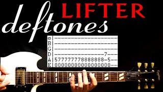 Deftones Lifter Guitar Lesson  Guitar Tabs  Guitar Tutorial  Guitar Chords  Guitar Cover [upl. by Alyk744]