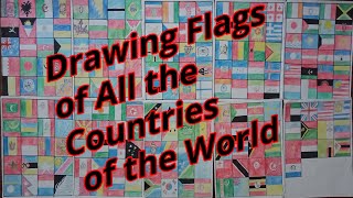 197 country flags Drawing  Easy flag drawings [upl. by Annasus]