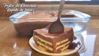 POSTRE FACIL DE CHOCOLATE CON GALLETAS ECONOMICO Y DELICIOSO  El Arte de Cocinar [upl. by Acinoda884]