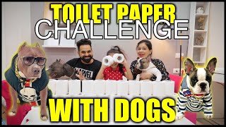 My Dog’s React to Toilet Paper Roll Challenge 🐶 Brody and Bunny 🐰  Harpreet SDC [upl. by Nimzaj]