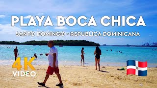 Boca Chica Beach Santo Domingo  Dominican Republic 4k Walking Tour [upl. by Acir]