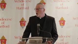 Press Conference with Archbishop Christopher J Coyne [upl. by Novyert]