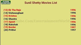 Sunil Shetty Movies List 1992  2020 [upl. by Hiltan]