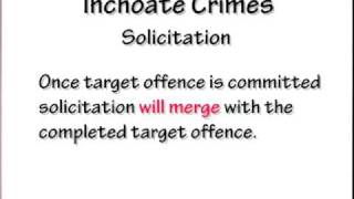 Crimi Law 5 Inchoate Crimes Solicitation Attempt Conspiracy Part 3 of 3 [upl. by Ressler469]