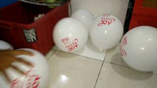 Cara sablon balon manual tercepat [upl. by Eiffub]