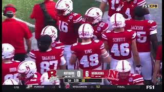 Dante Dowdell Rushing Touchdown Nebraska Husker Football 10624 Rutgers dantedowdell huskers [upl. by Millar]