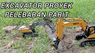 excavator huina dapat proyek parit besar [upl. by Elyssa]