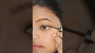 One minute Makeup  how to apply eyeliner for 1 minute🤩ytshorts eyelinerhack [upl. by Atekehs]