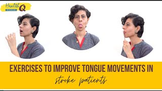 Exercise to improve tongue movements in STROKE patients [upl. by Ahtnama]