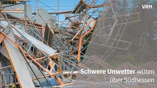 Schwere Unwetter wüten über Südhessen [upl. by Merla506]