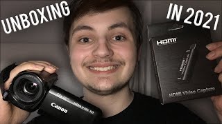 Canon Legria HF R806 And Cheap HDMI Capture Card In 2021  Unboxing [upl. by Krein]