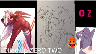 Drawing Oiled Up Zero Two  How to draw by Jmarron [upl. by Ynohtnakram]