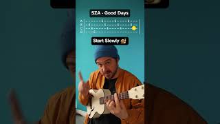 How to play SZA  Good Days on the Ukulele [upl. by Gninnahc]