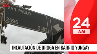 Tres detenidos gran incautación de drogas y armas en Barrio Yungay  24 Horas TVN Chile [upl. by Godden]