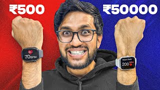 Rs 500 Smartwatch vs Rs 50000 Apple Watch [upl. by Nottirb]