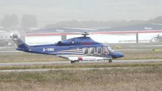 BONDS AW139 DEPARTS ABERDEEN AIRPORT [upl. by Tnahsin824]