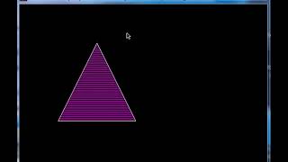 Triangle floodfill program  Graphics in C programming [upl. by Eetsim]