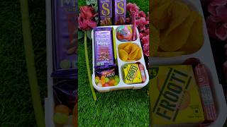 lunch box ideas dairy milk fruit nut shortvideo youtubeshorts anaya [upl. by Holofernes747]