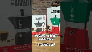 Unboxing The Bialetti Moka Express 3 Cup And 6 Cup coffee moka shorts [upl. by Neelyaj]