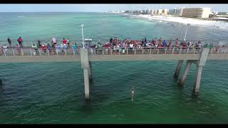 Okaloosa County Junior Lifeguards jump off of the pier 2021 [upl. by Leafar]