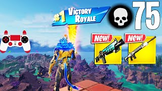 75 Elimination Solo Vs Squads Gameplay Wins NEW Fortnite Chapter 5 PS4 Controller [upl. by Rance]