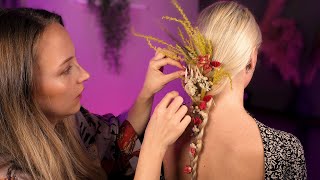 ASMR quotPerfectionist Hair Decoratingquot Intricate Dried Flower Fixing amp Hair Styling [upl. by Henrietta438]