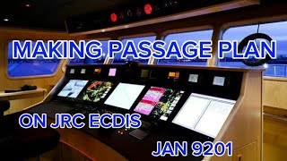 How To Make Passage Plan On JRC ECDIS Model JAN9201 [upl. by Piefer950]