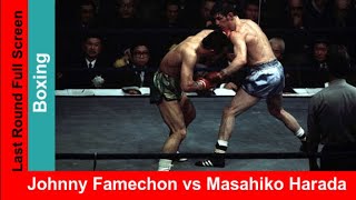 Johnny Famechon vs Masahiko Harada II Widescreen Last Round Knockout Boxing Title Match 1970 [upl. by Harutek]