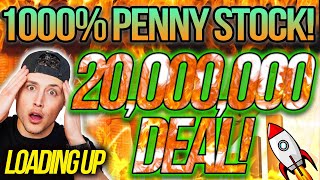 LOADING UP NOW 💥 TINY PENNY STOCK EXPLODING 20000000 DEAL ASAP 🚀 [upl. by Nauhs]