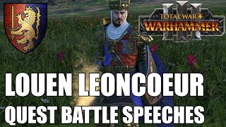 Louen Leoncoeur Quest Battle Speeches [upl. by Burger]