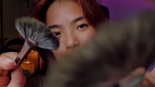 ASMR Brushing You All Over Your Face 🧚🏻‍♀️ Slow amp Fluffy Face Brushing with Soft Layered Sounds [upl. by Vial]