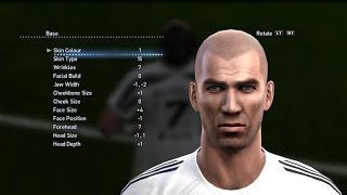 Zinédine Zidane Classic Players  Real Madrid Build Face amp Stats Pes 2013 [upl. by Eirrot]