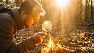 Mastering Fire How to Start a Fire with a Magnifying Glass [upl. by Maer]