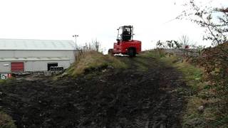 Moffett truckmounted forklift demonstrating its amazing offroad capabilities [upl. by Abra]