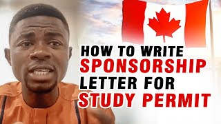 Mastering sponsorship letters for Canadian study permits  Stepbystep guide [upl. by Swart36]